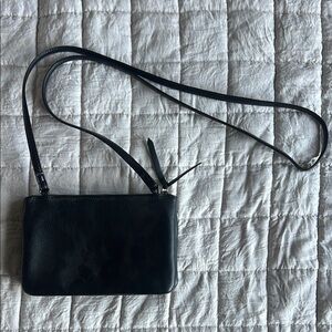 Elegant Black Leather Crossbody Bag